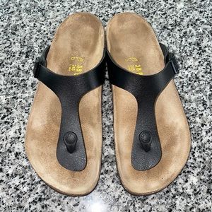 Ladies Black Gizeh Birkenstock Size 38